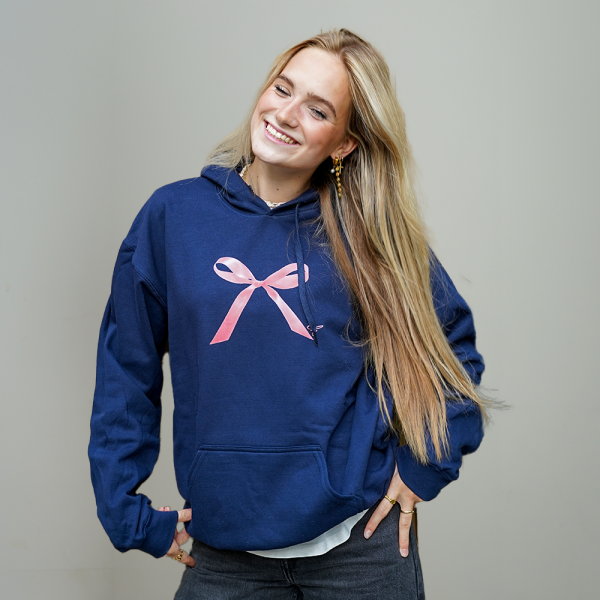 Strik Hoodie Blauw