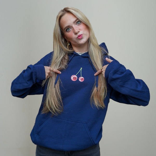 Kers Hoodie Blauw - Afbeelding 2